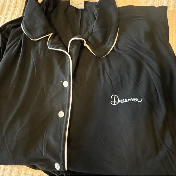 Soma Pajama Set Black with White Trim - Picture 2 of 7